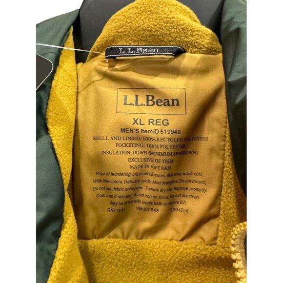 L.L. Bean Men’s Size XL Down Color Block Sleeveless Vest - Picture 8 of 11